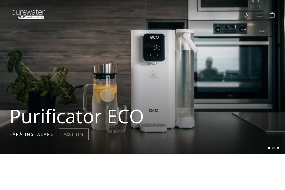 Purewater homepage screenshot