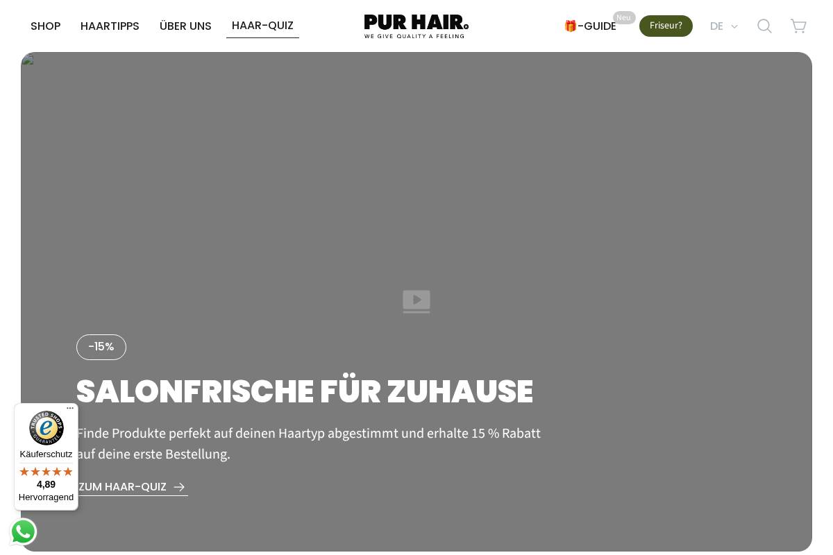 purhair.de homepage screenshot