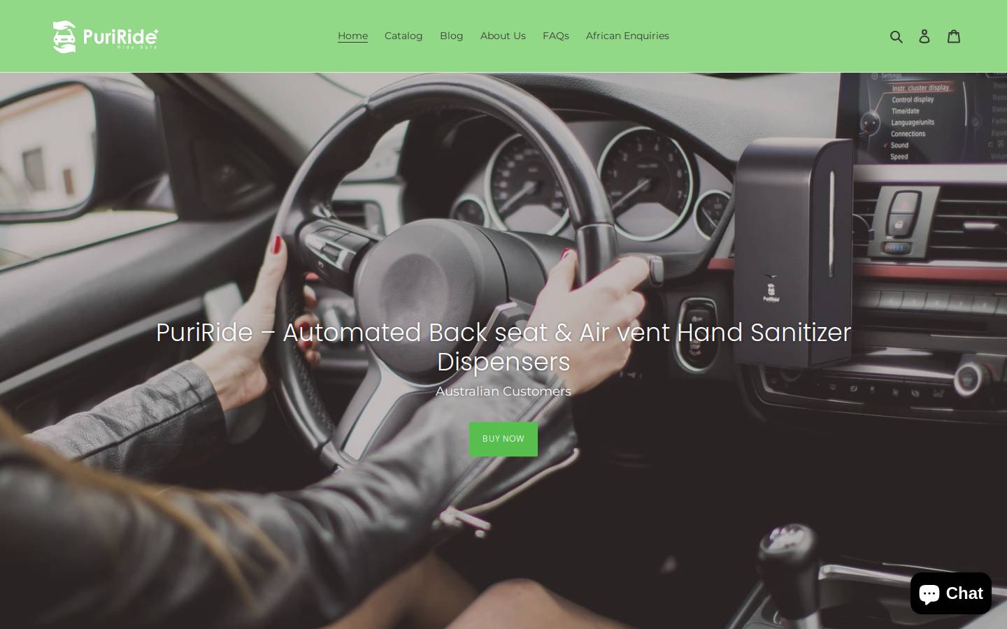 puriride.com homepage screenshot