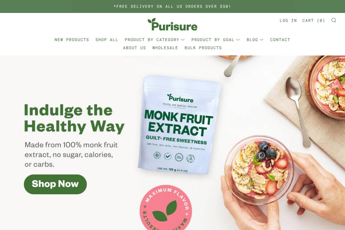 purisure.com homepage screenshot