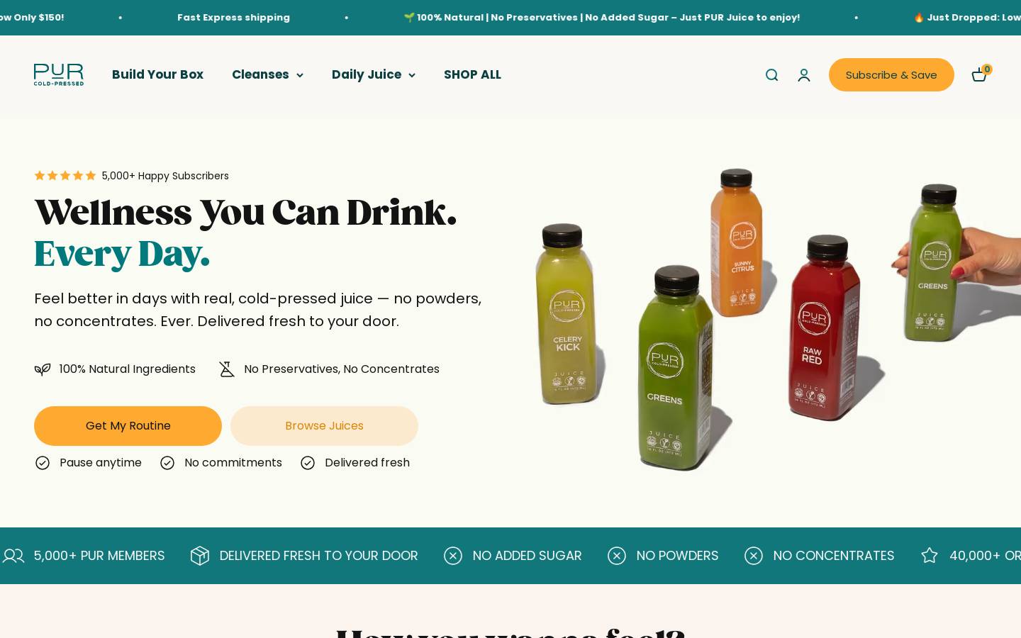 purjuicery.com homepage screenshot