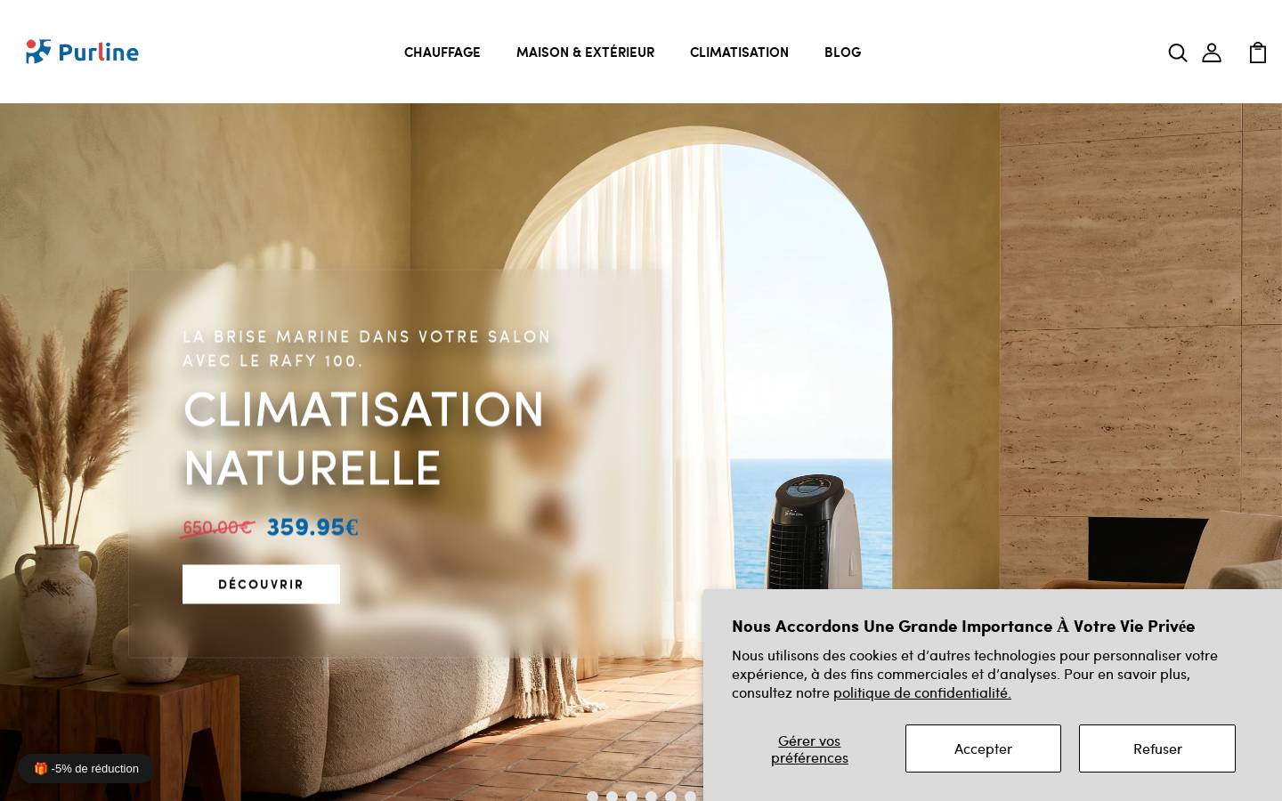 Purline France homepage screenshot