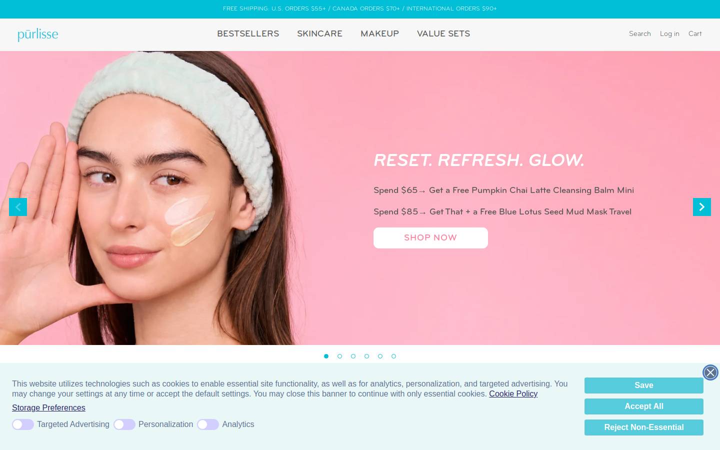 purlisse.com homepage screenshot