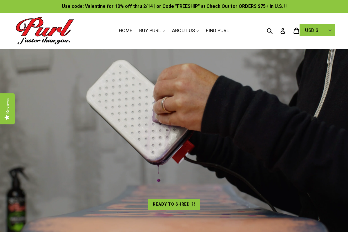 Purl Wax homepage screenshot