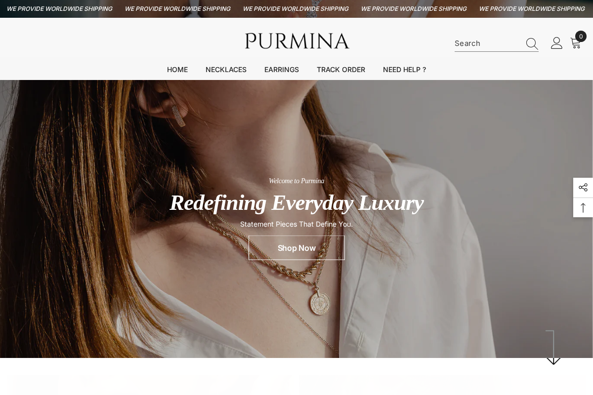 purmina.com homepage screenshot