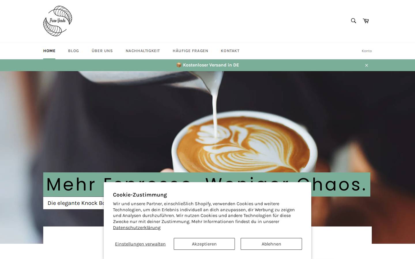 puro-verde.de homepage screenshot