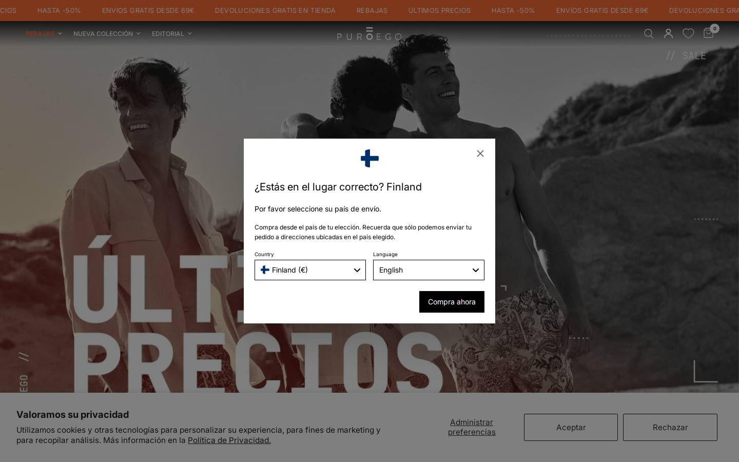 puroego.com homepage screenshot