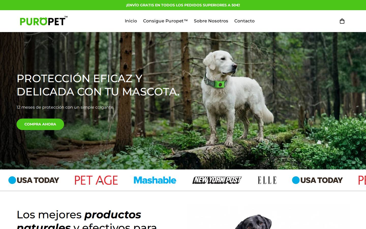 puropet.es homepage screenshot