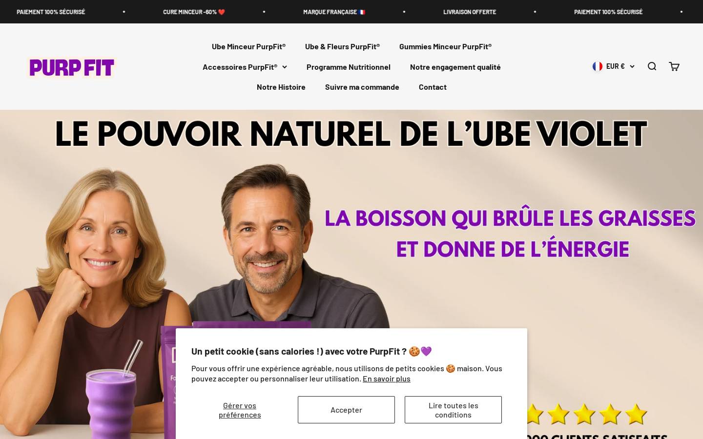 purpfit.com homepage screenshot