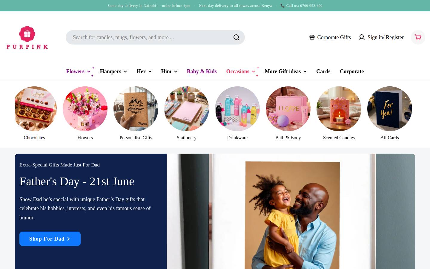 purpink.co.ke homepage screenshot