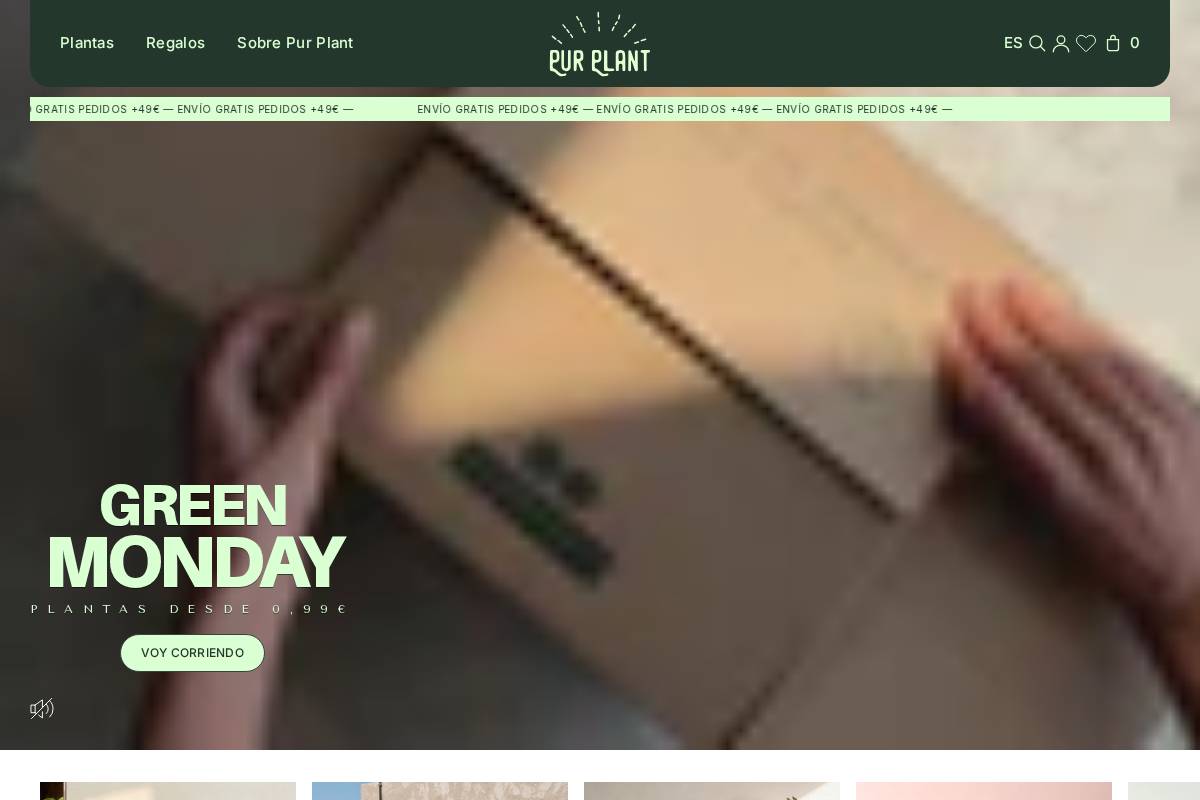 Pur Plant - Plantas a Domicilio homepage screenshot