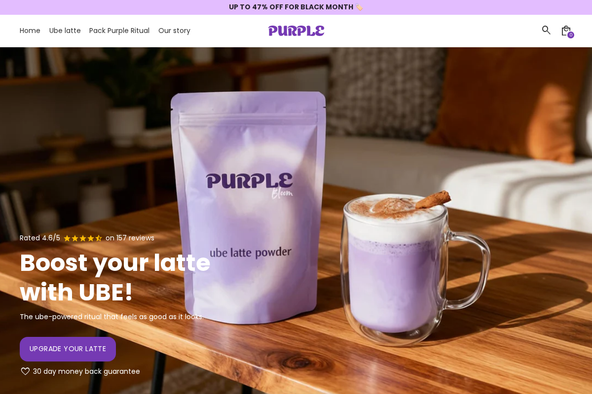 Purple Bloom homepage screenshot
