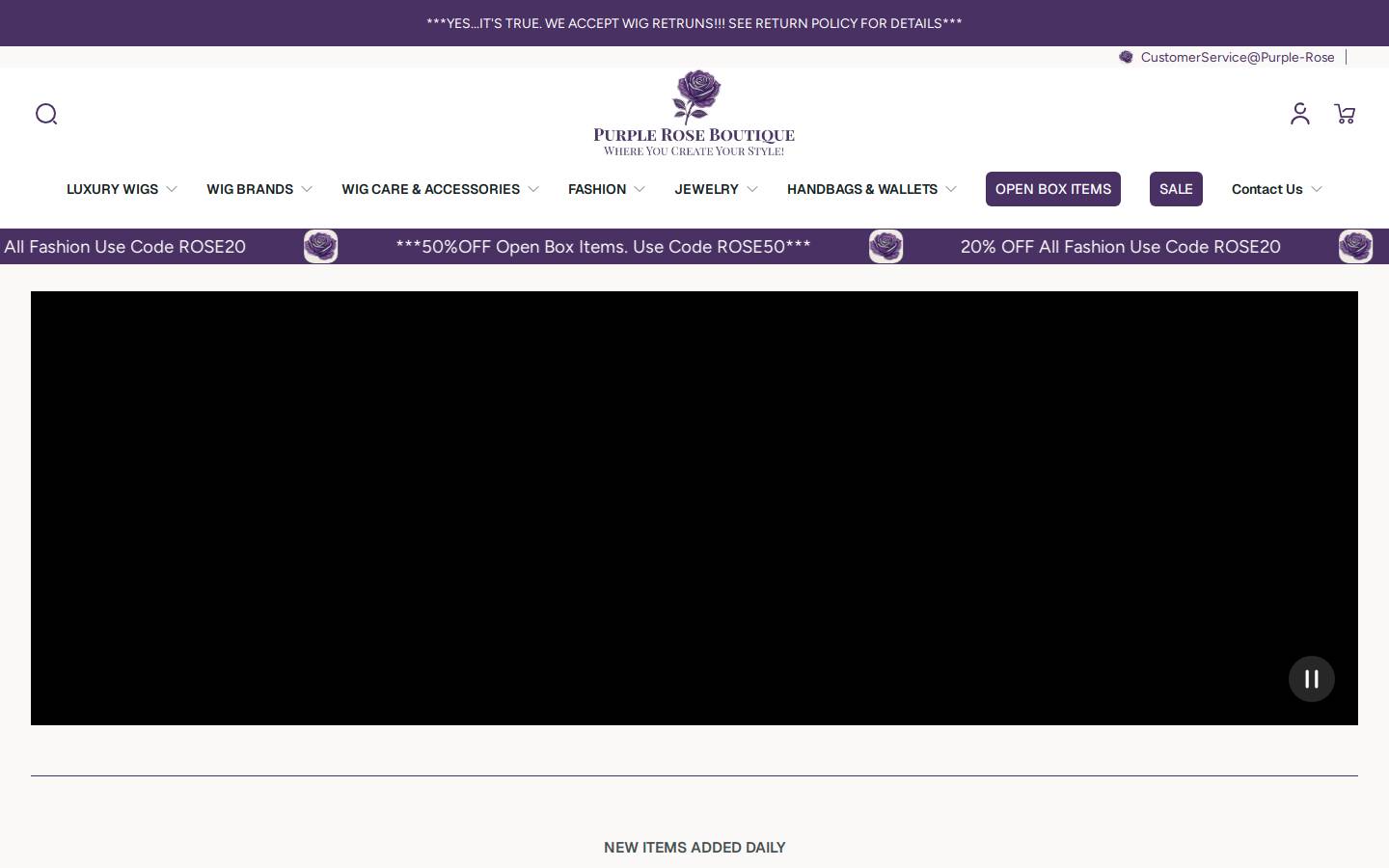 purple-rose-boutique.com homepage screenshot