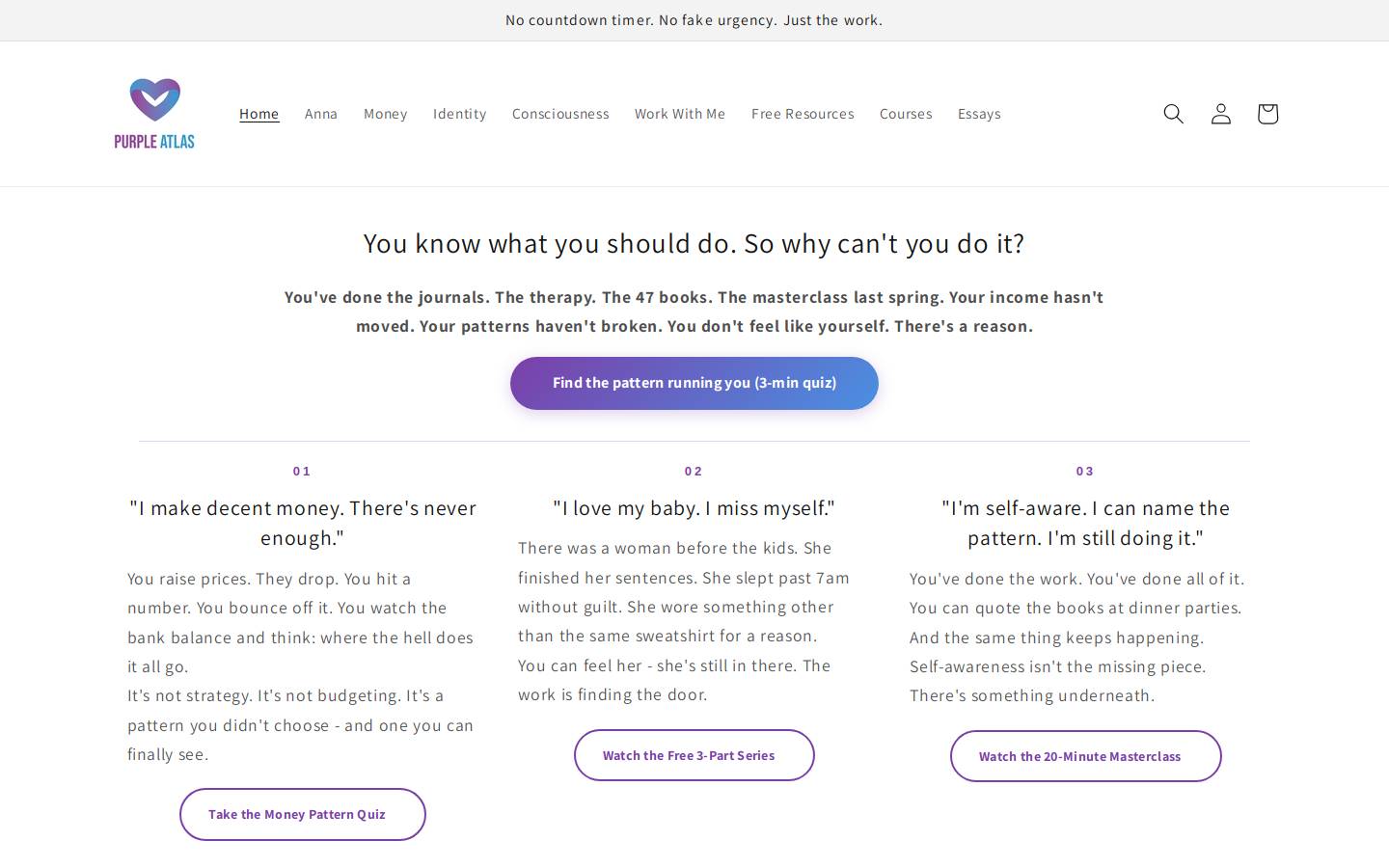 purpleatlas.com homepage screenshot