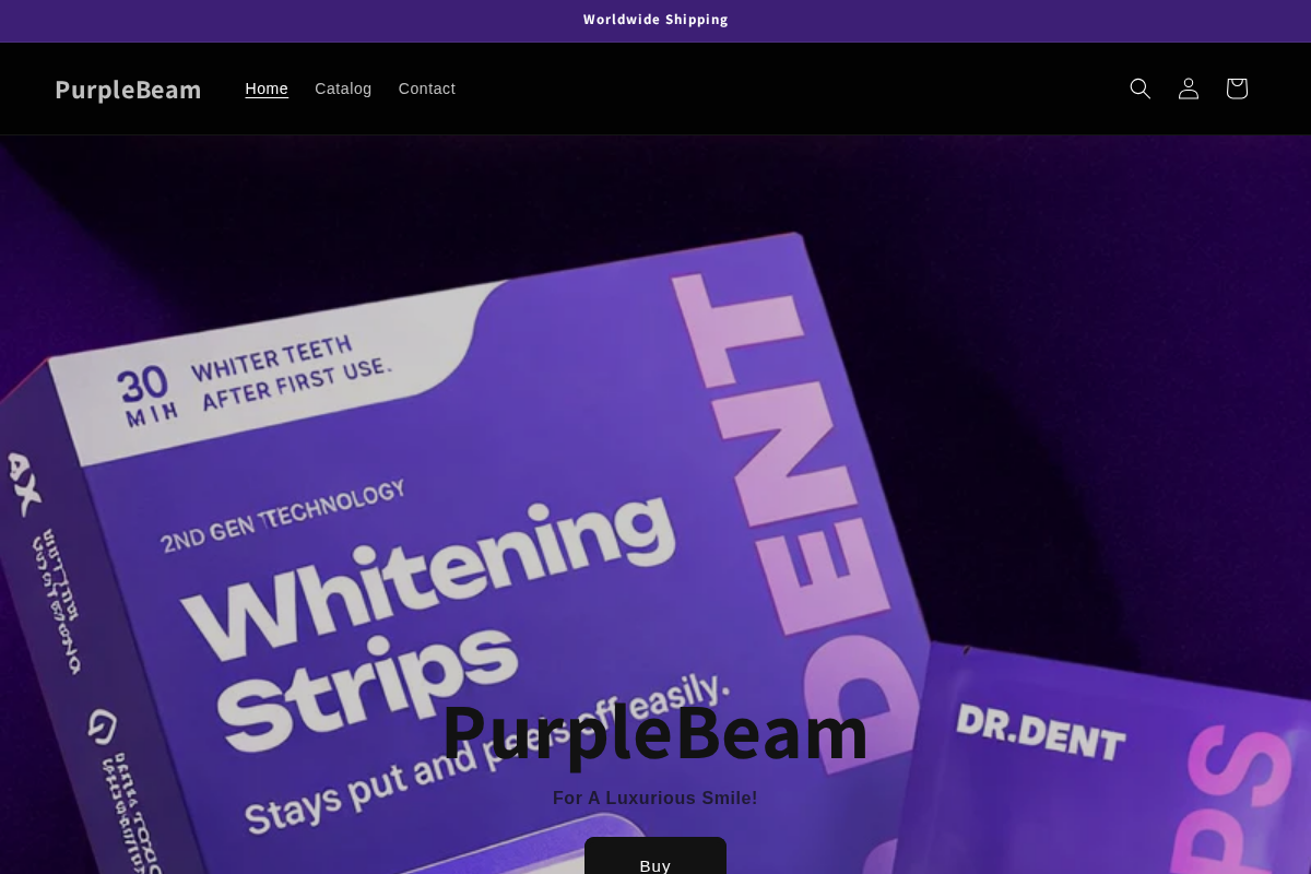 PurpleBeam homepage screenshot