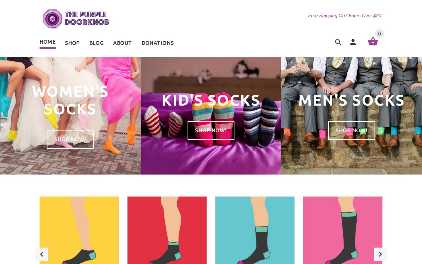 purpledoorknob.com homepage screenshot
