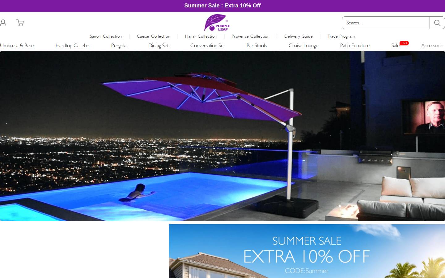 PURPLE LEAF homepage screenshot