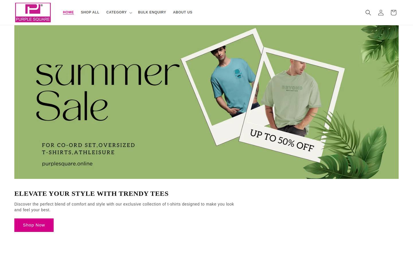 purplesquare.online homepage screenshot