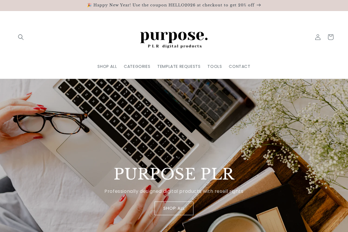 purposeplr homepage screenshot