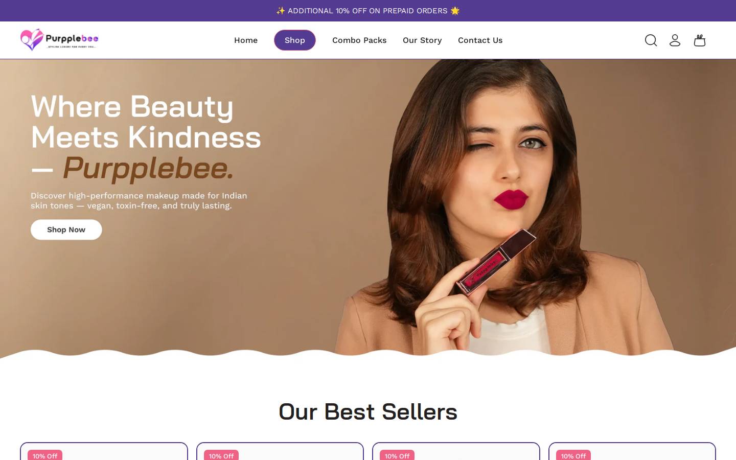 purpplebee.com homepage screenshot