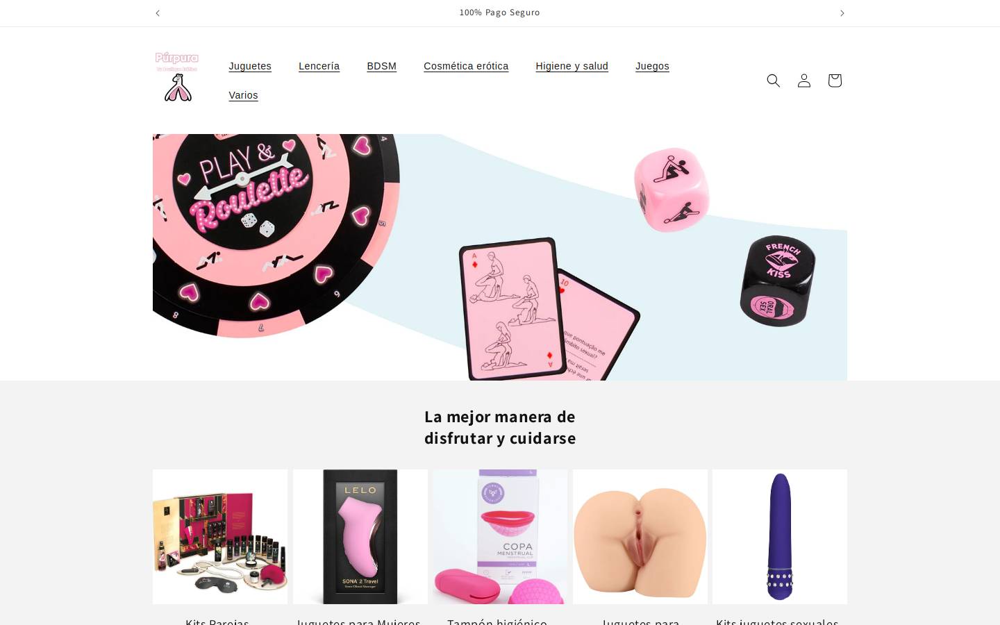 purpuraerotica.es homepage screenshot