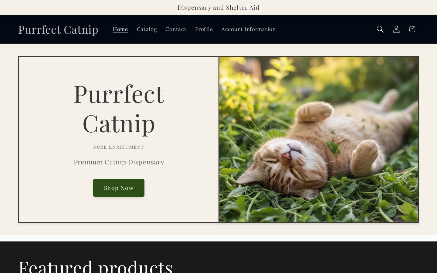 purrfectcatnip.com homepage screenshot