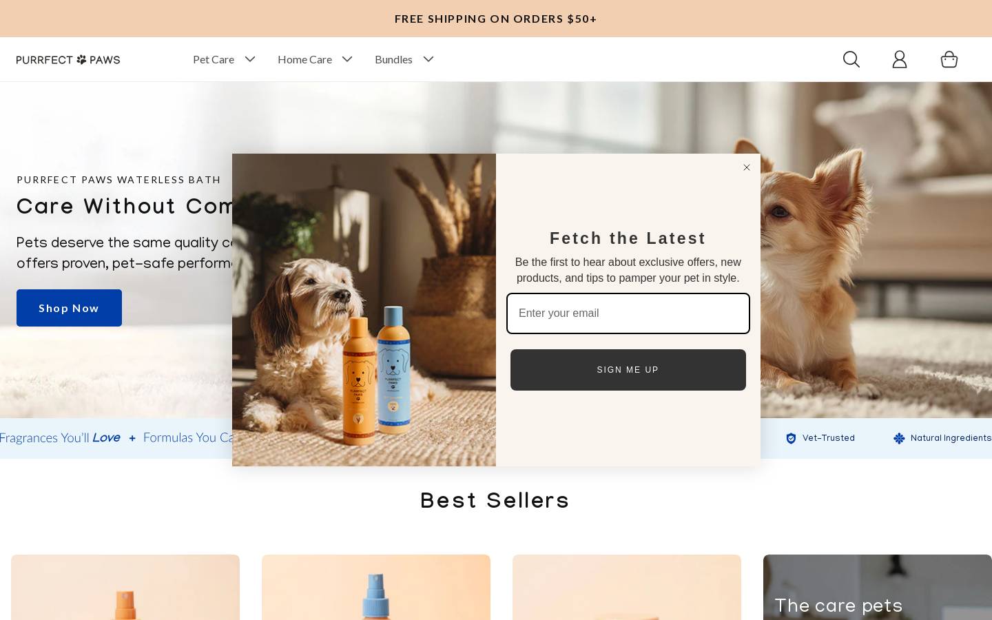 purrfectpaws.com homepage screenshot