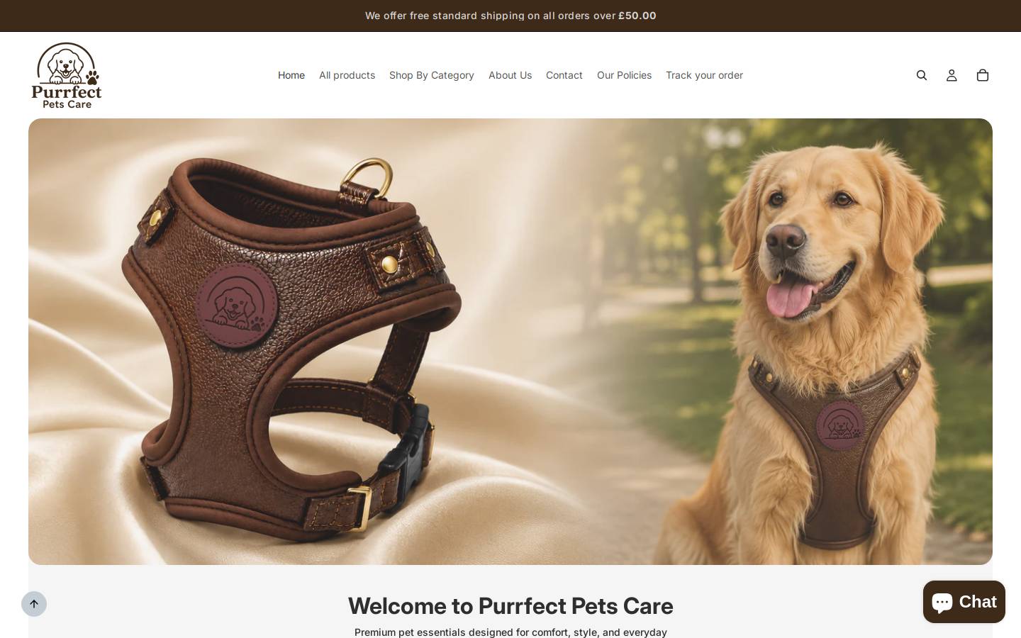purrfectpetscare.com homepage screenshot