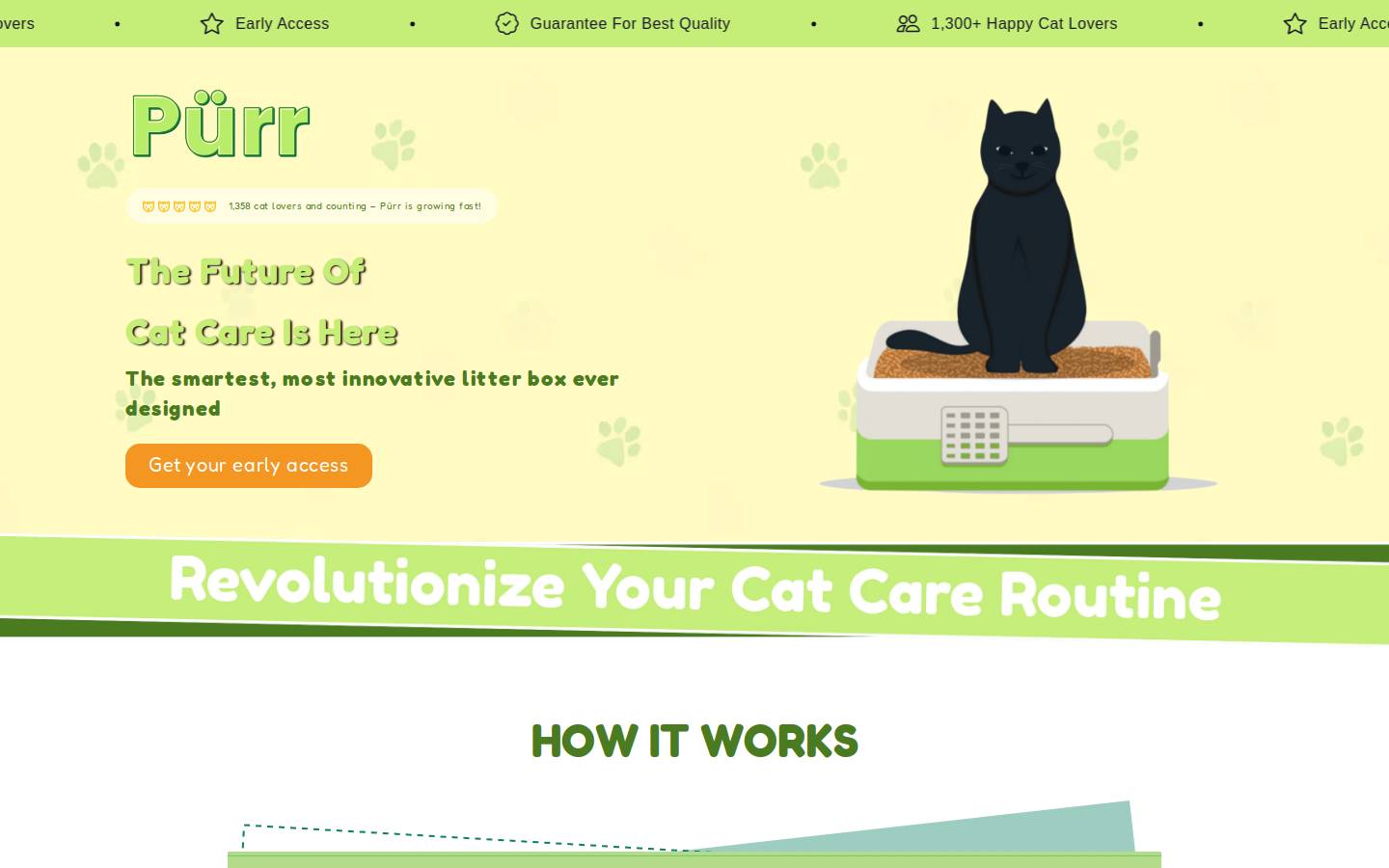purrness.com homepage screenshot