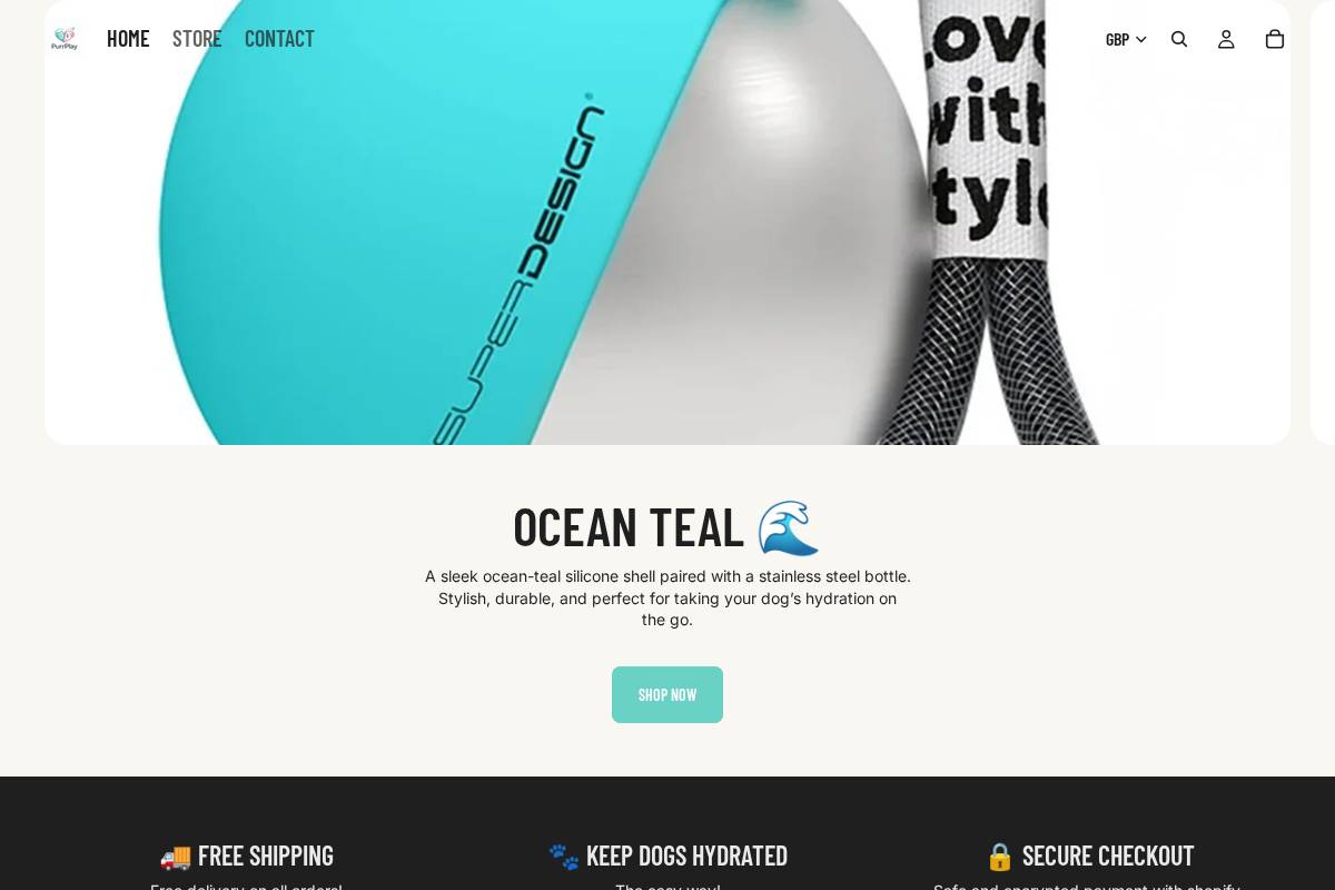 purrplayshop.co.uk homepage screenshot