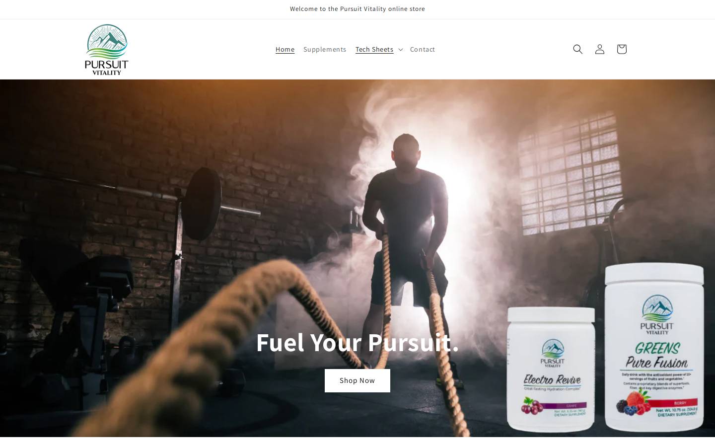 pursuitvitality.com homepage screenshot