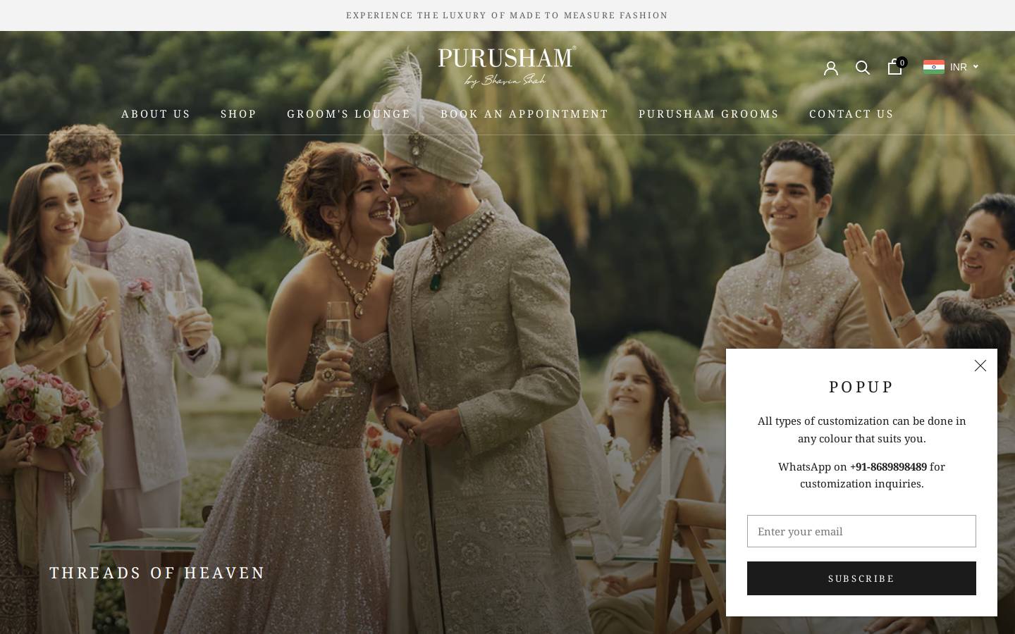 purusham.com homepage screenshot
