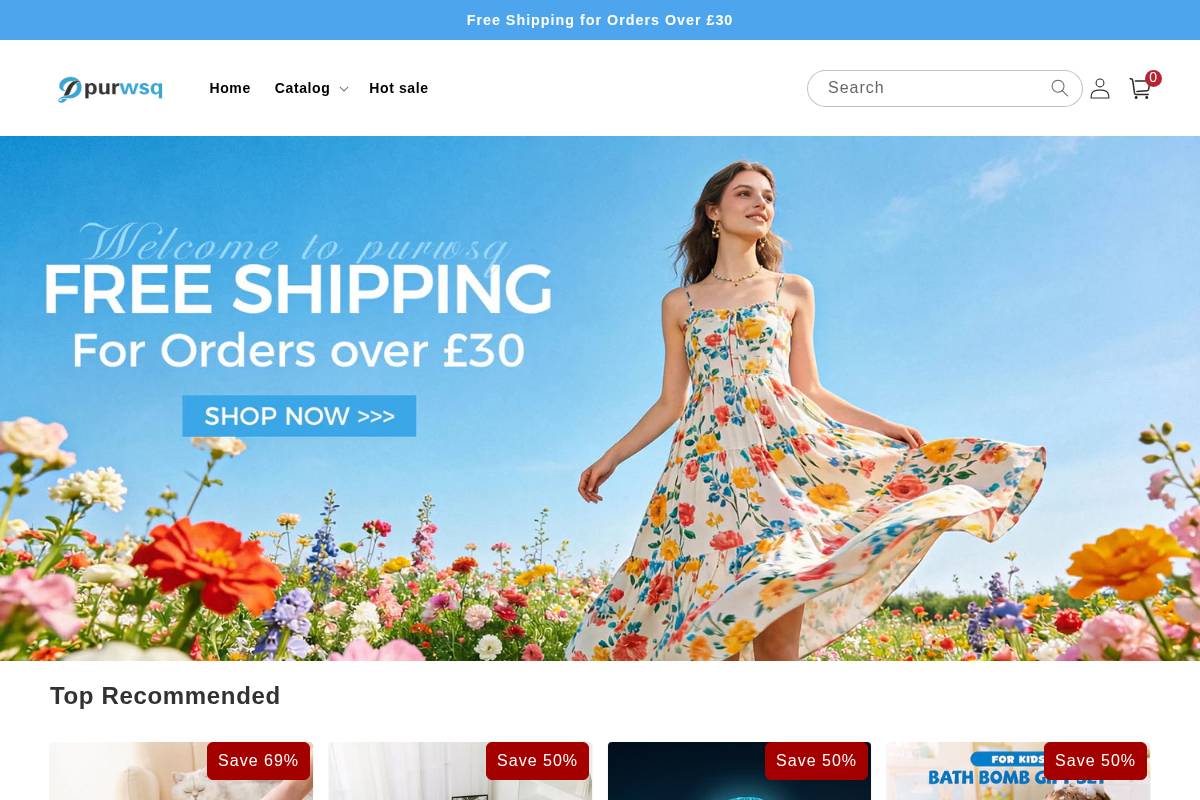 Purwsq homepage screenshot