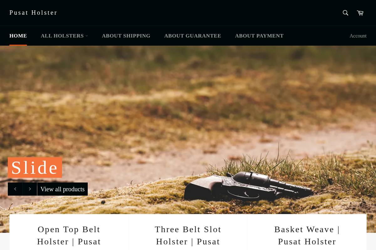 Pusat Holster homepage screenshot
