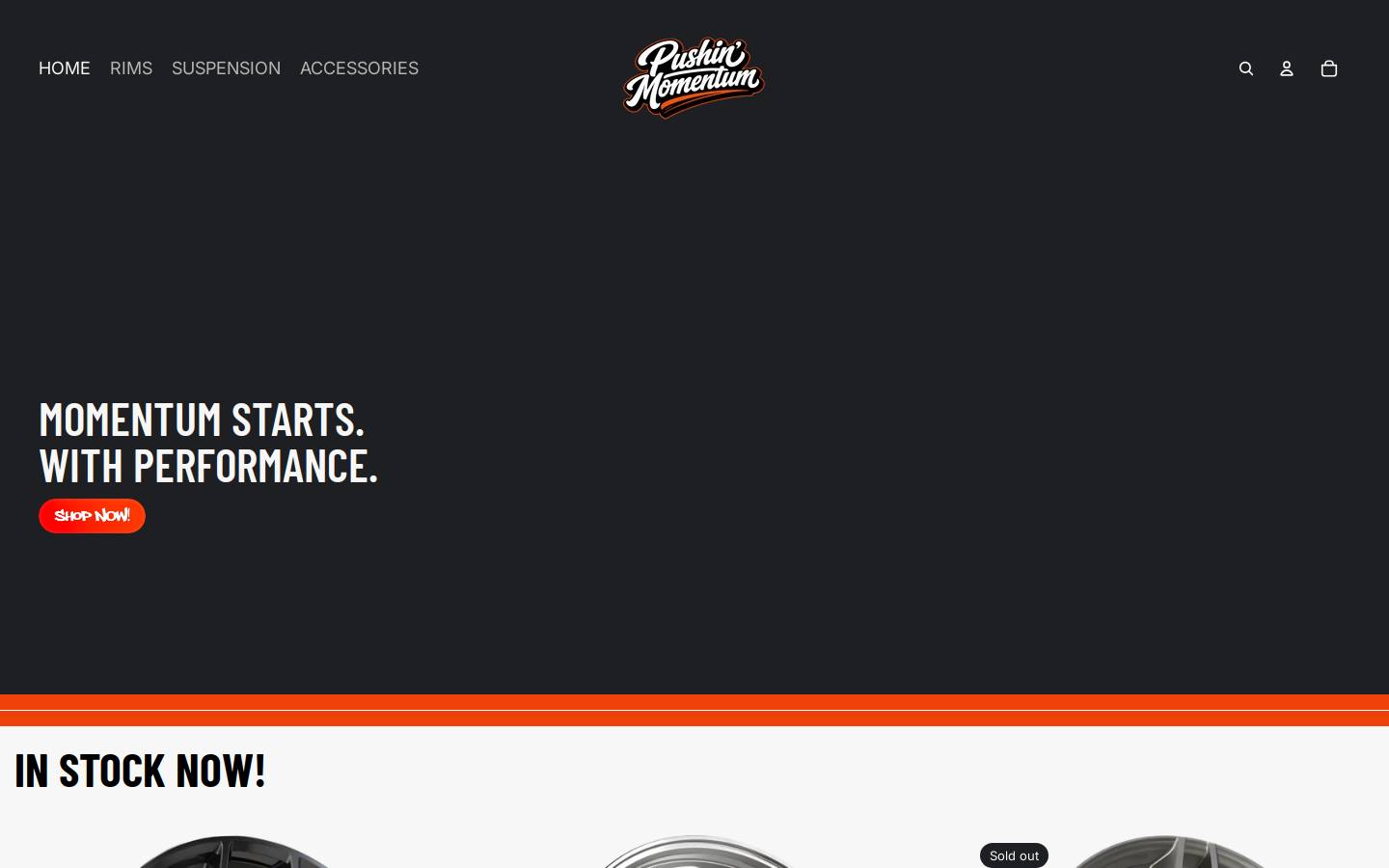 pushinmomentum.com homepage screenshot