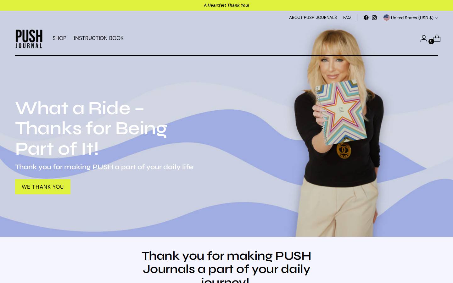 pushjournal.com homepage screenshot