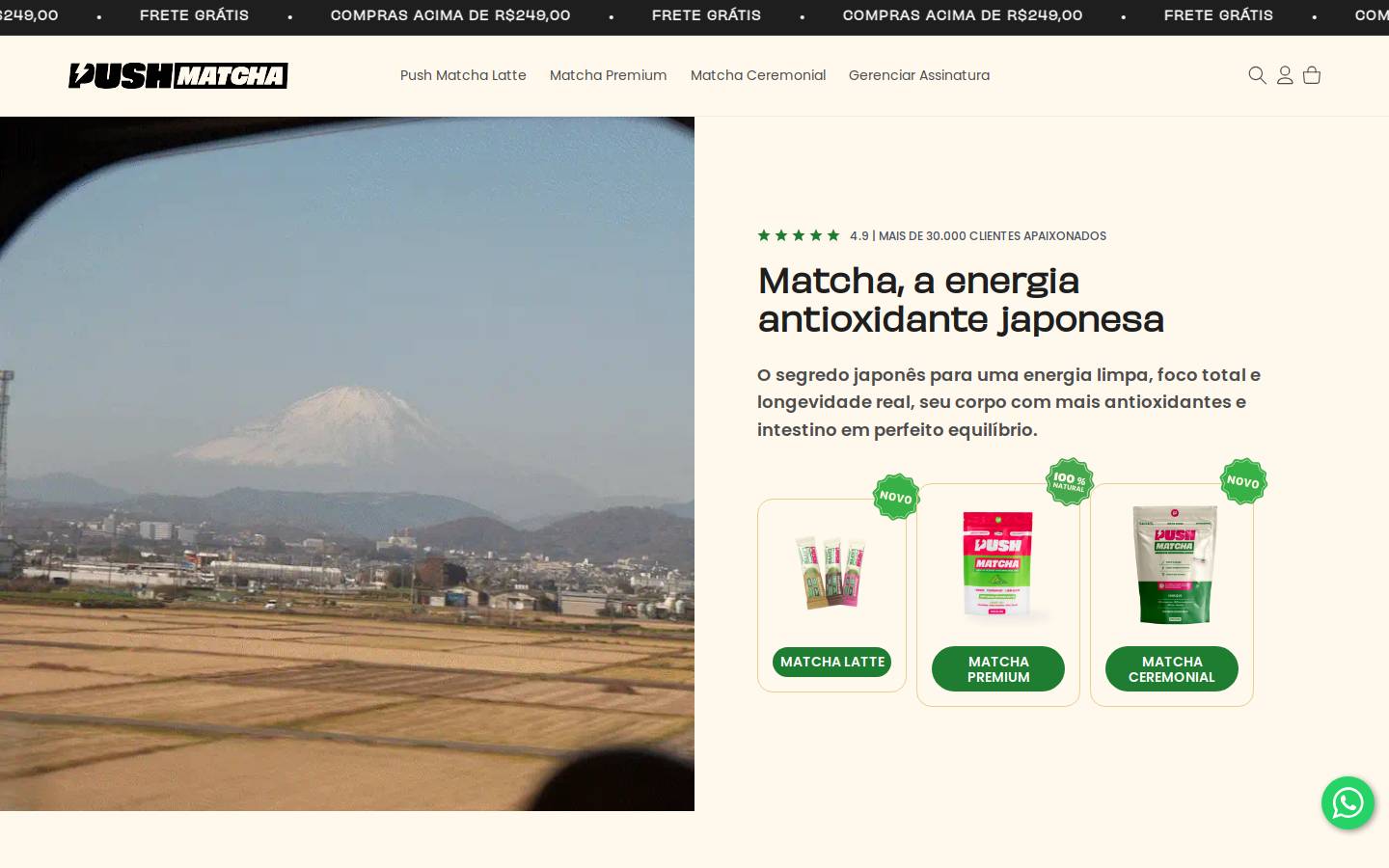 pushmatcha.com.br homepage screenshot