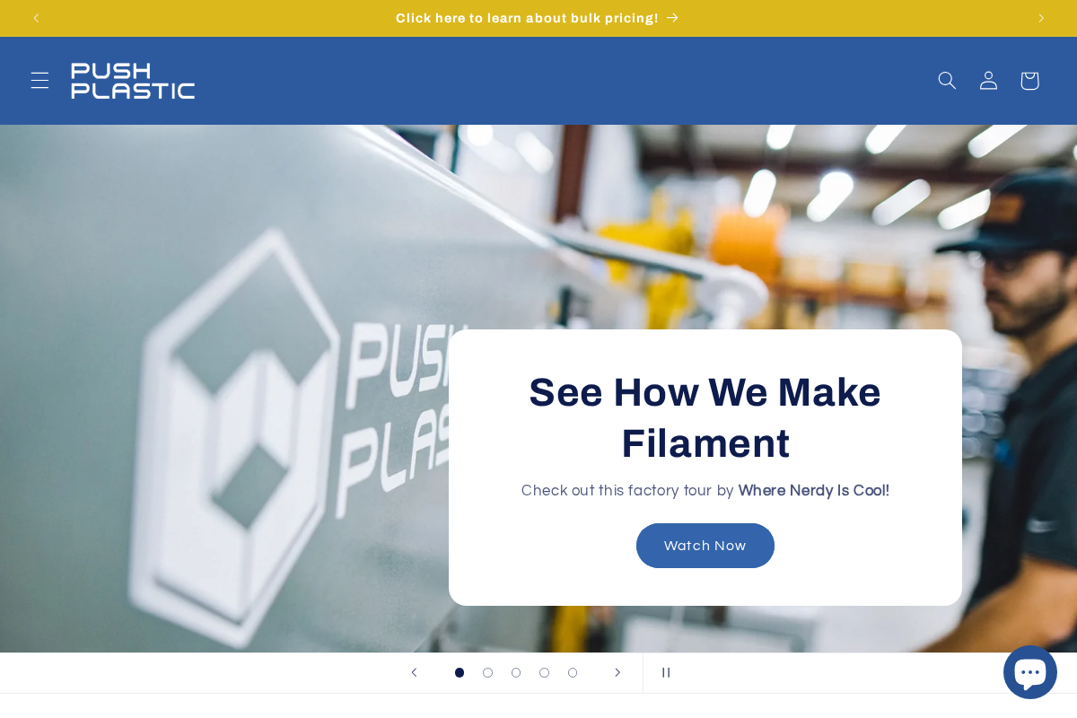 Push Plastic homepage screenshot