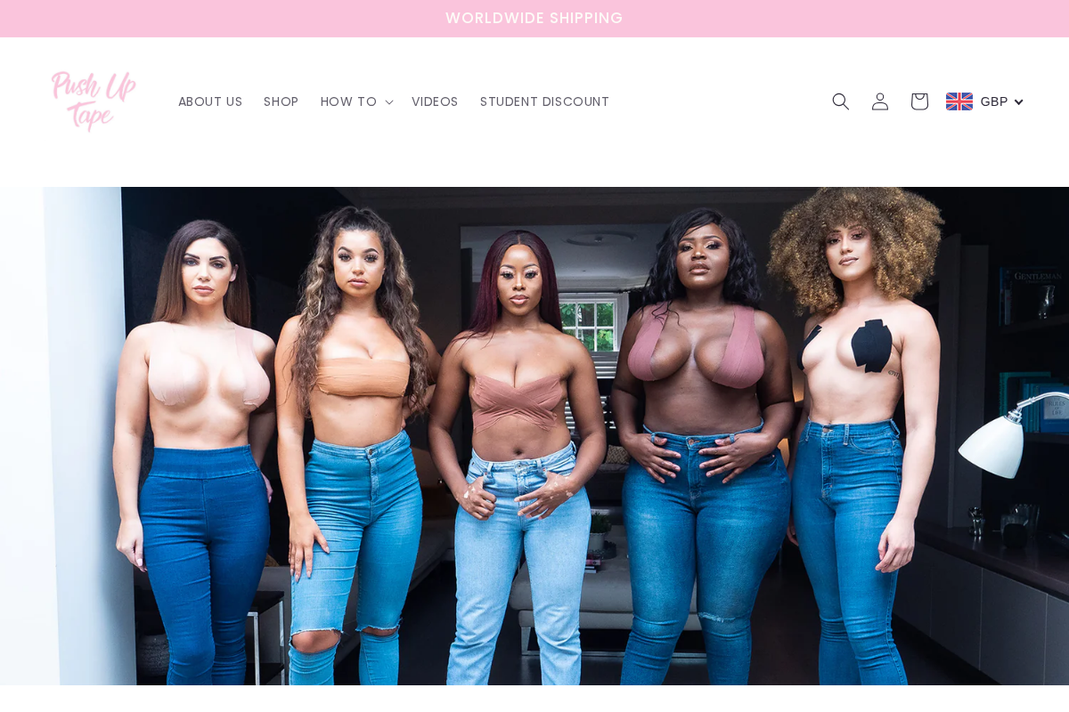 Pushuptape homepage screenshot