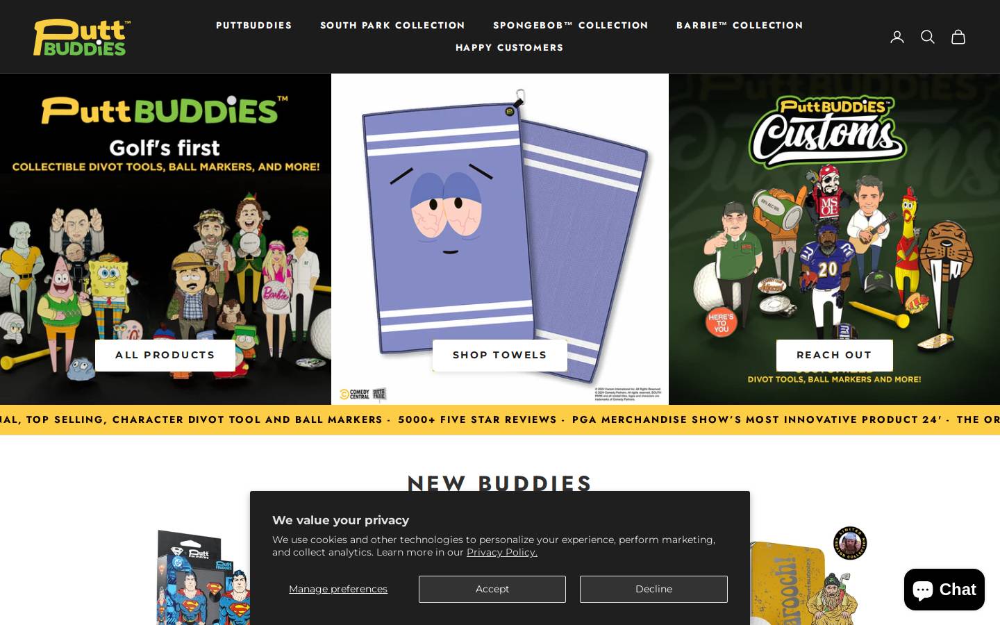puttbuddies.com homepage screenshot