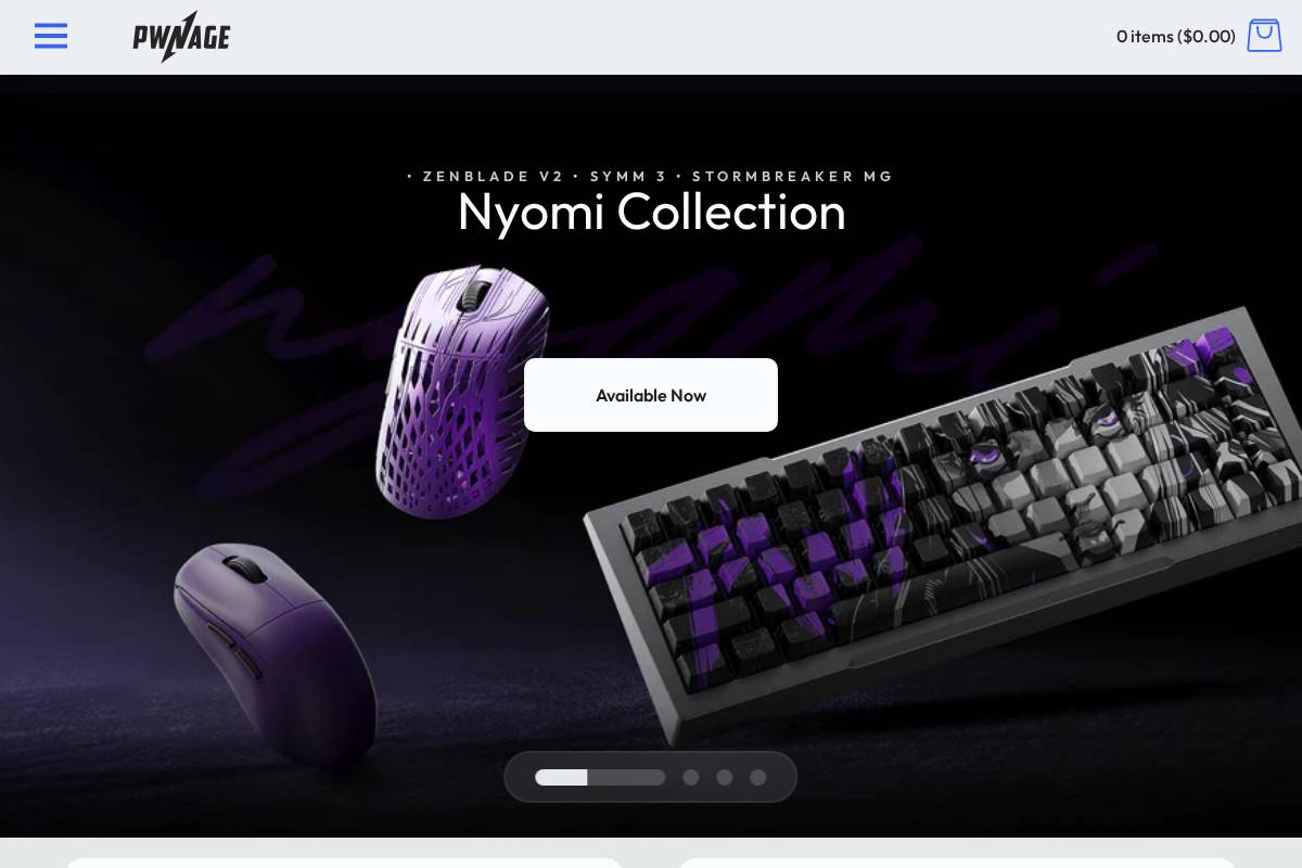 pwnage.com homepage screenshot
