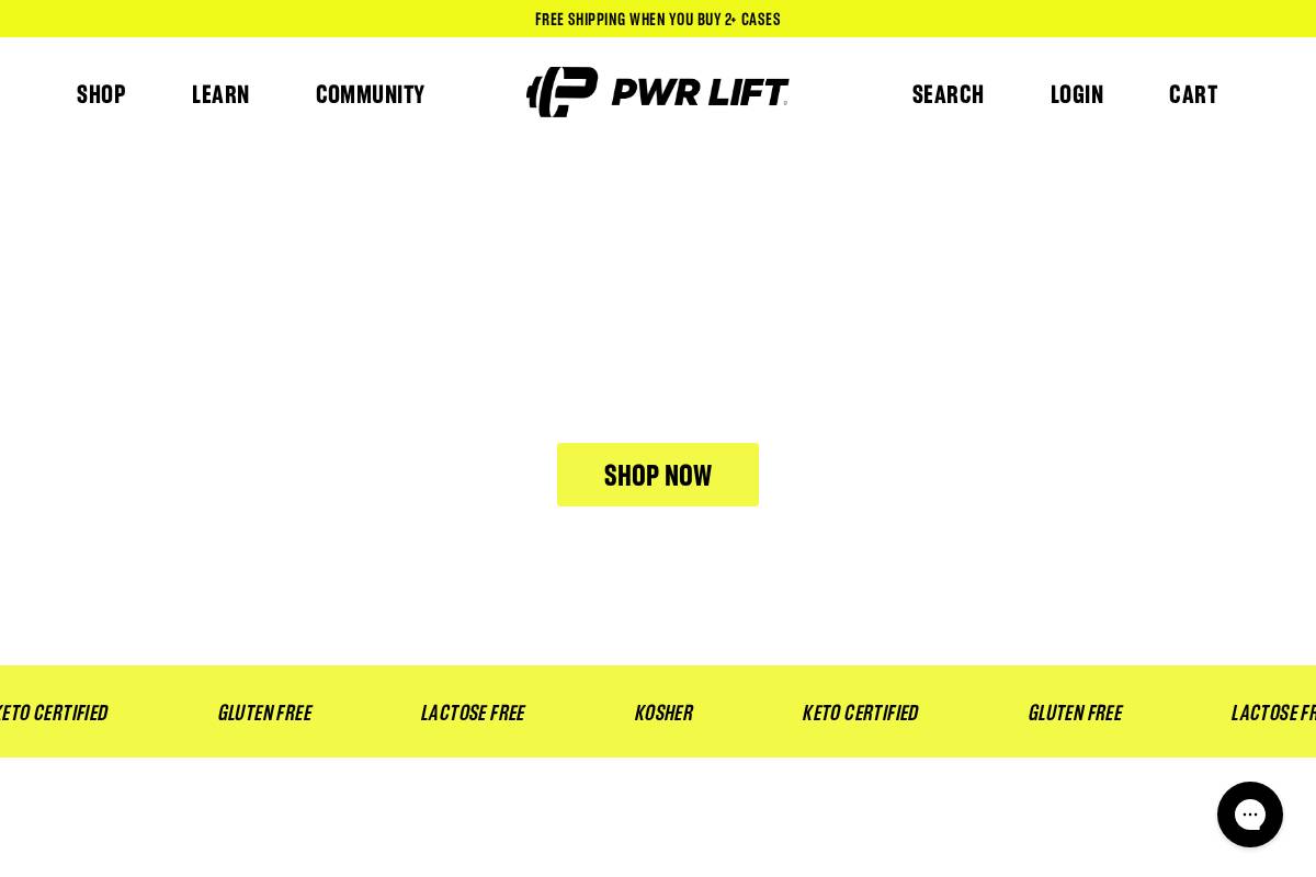 pwrlift.com homepage screenshot