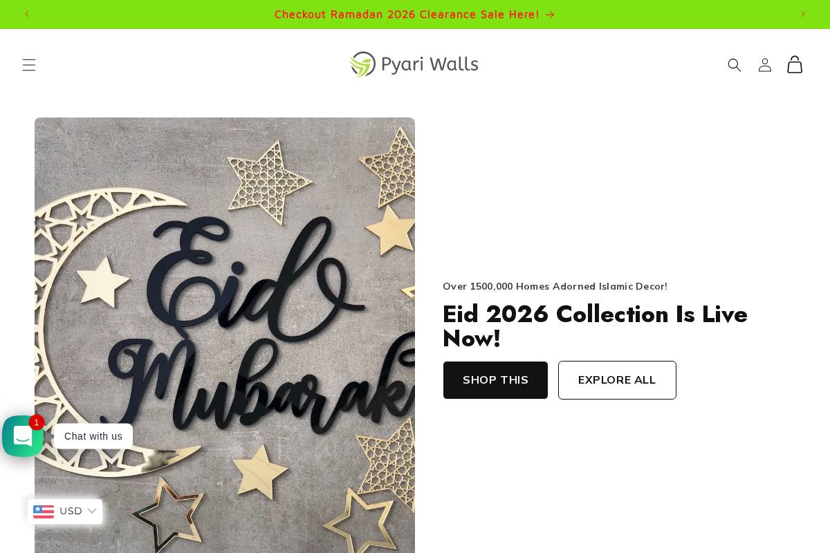 pyariwalls.pk homepage screenshot
