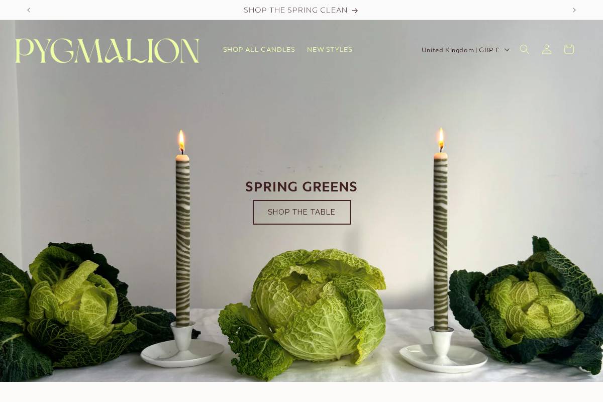 Pygmalion homepage screenshot