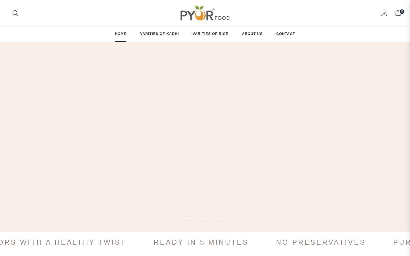pyorfood.in homepage screenshot