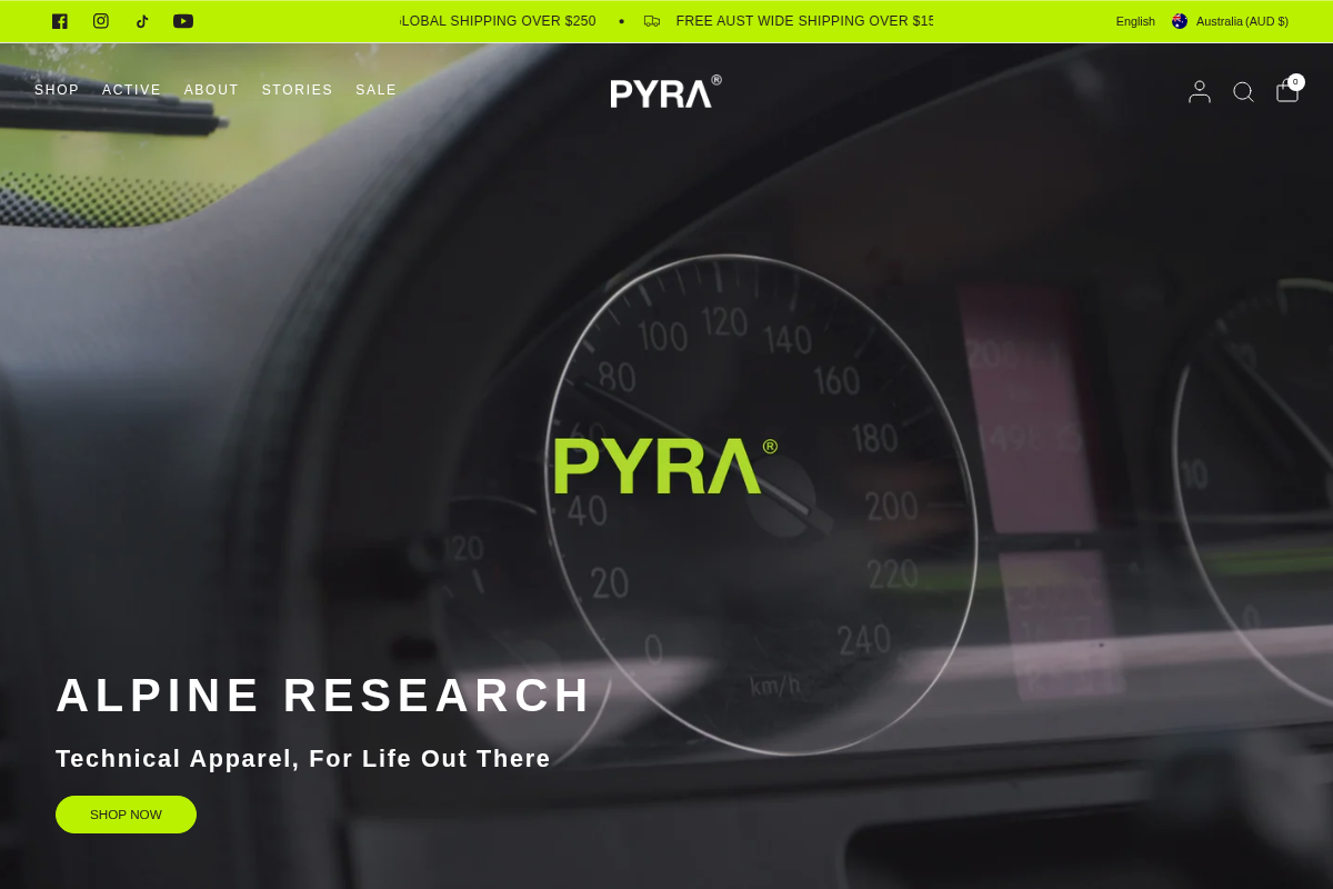 pyraelements.com homepage screenshot