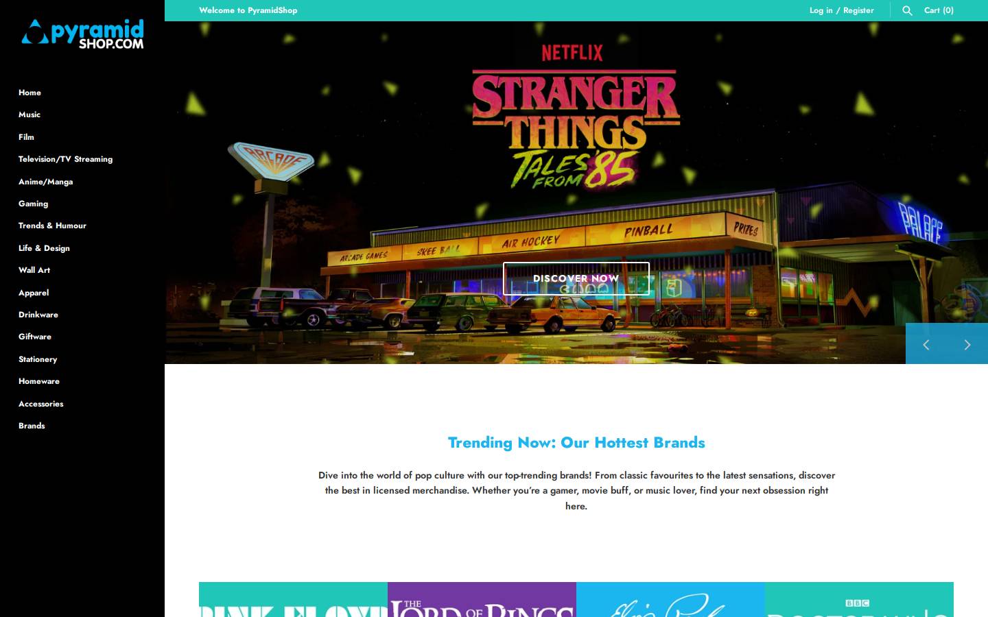 Pyramid Shop homepage screenshot