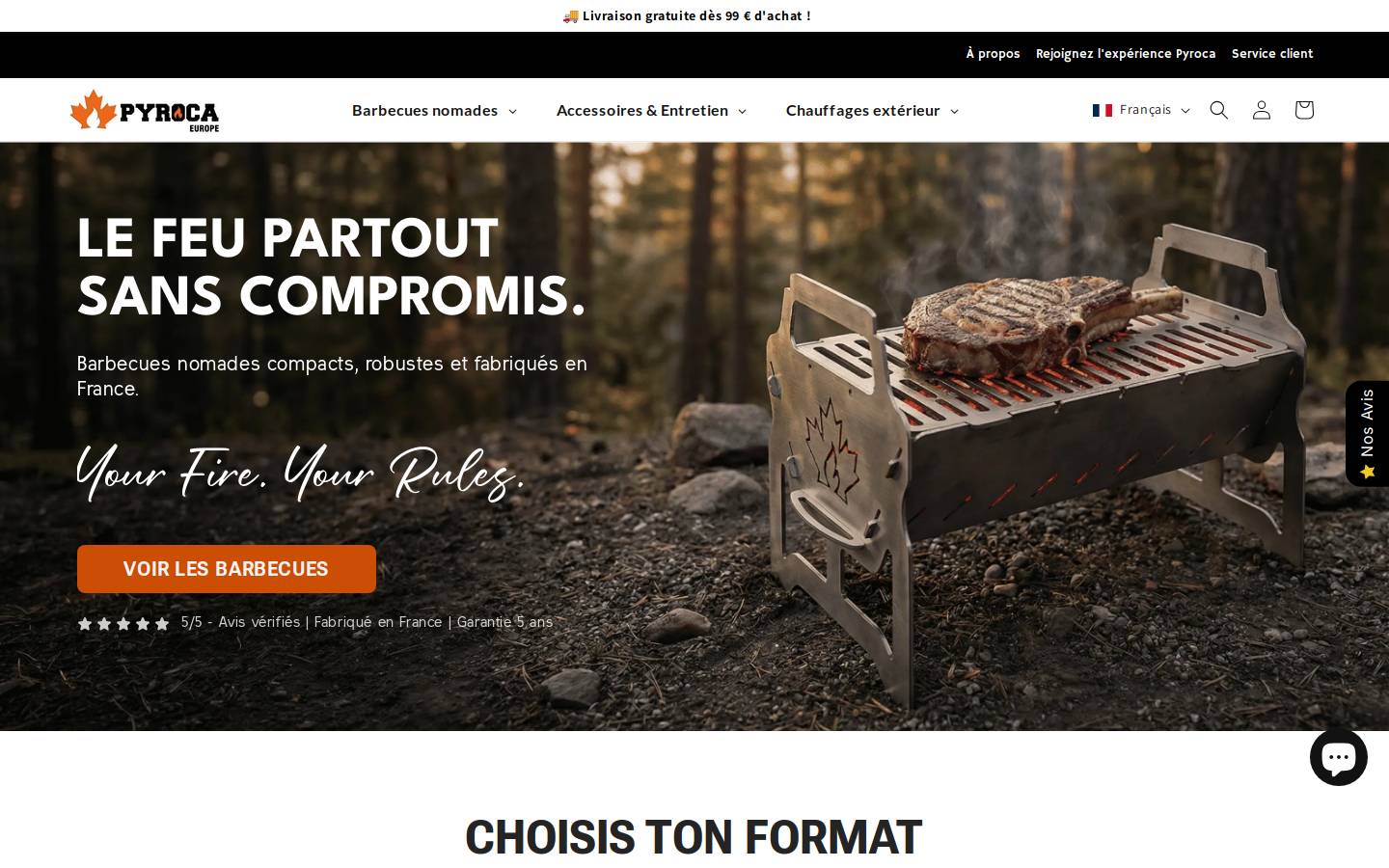 pyroca.com homepage screenshot