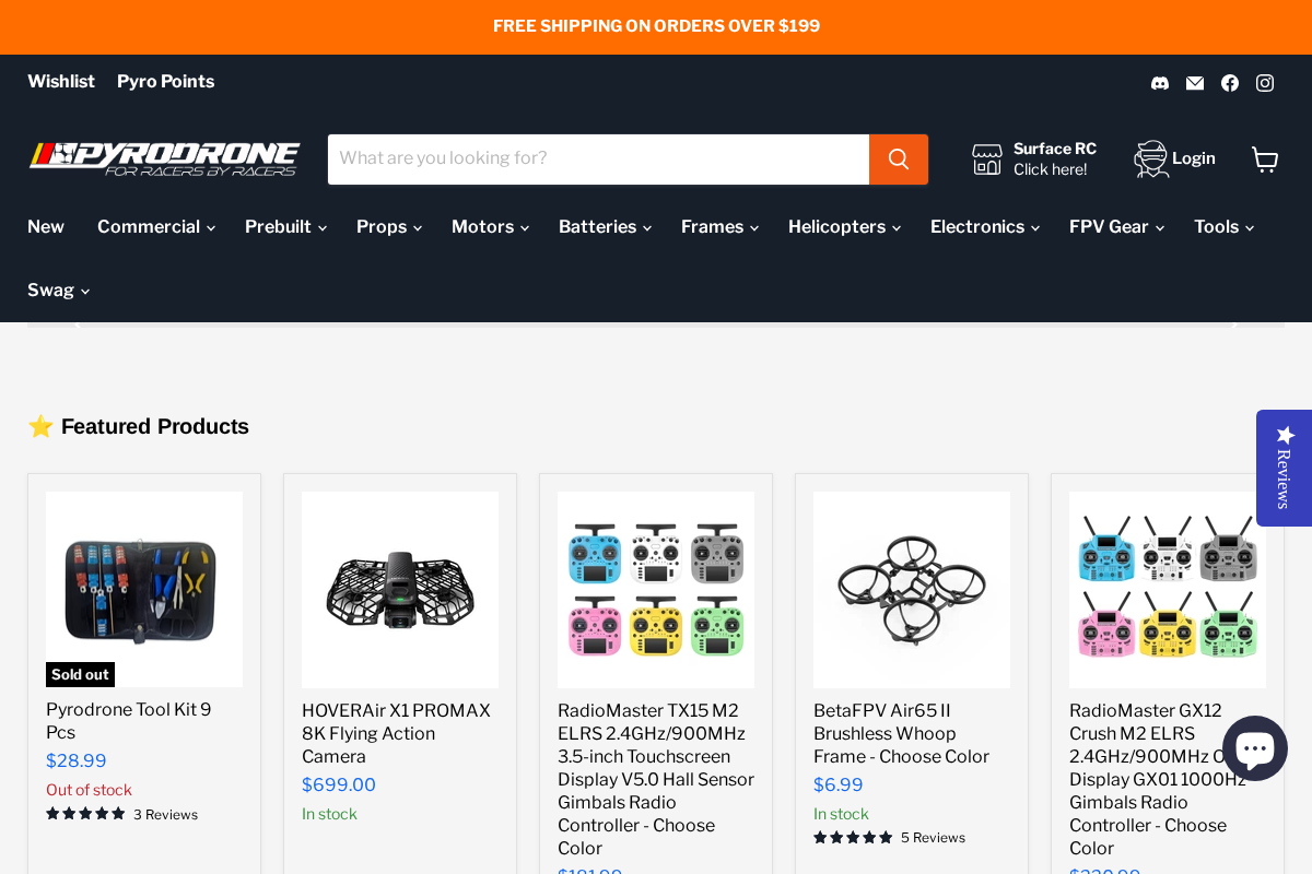 PyroDrone homepage screenshot