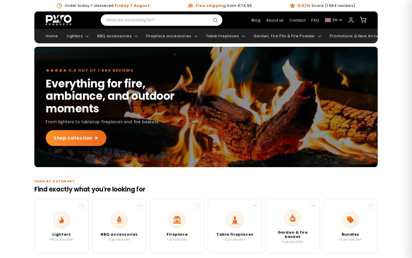 pyroproducts.pl homepage screenshot